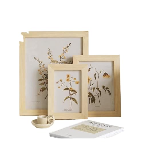 PBDEIOEOE Bilderrahmen, 1pc Holz Foto Rahmen Multicolor Mehrere Größen Wand Hängen(Wood Color,9X13cm 3.5X5in) von PBDEIOEOE