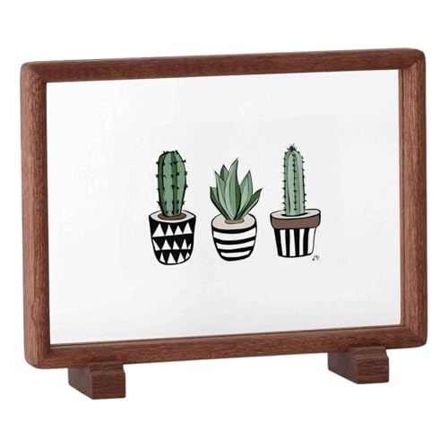 PBDEIOEOE Bilderrahmen, Doppelseitiger transparenter Bilderrahmen aus Acryl und Holz - 6/7/8 Zoll([Magnetic] Brown,7 inches [horizontal]) von PBDEIOEOE