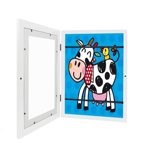 PBDEIOEOE Bilderrahmen, Holz A4 Kunst Rahmen Veränderbar Display Kinder Home Office Multicolor Mehrere Größen(White 1pc Frame) von PBDEIOEOE