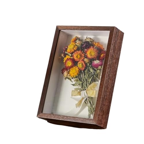 PBDEIOEOE Bilderrahmen, Schattenbox aus Holz, Bilderrahmen, Probenhalter, 5 cm Tiefe, Mehrfarbig, mehrere Größen, 2 Stück(Deep Brown,A4 (21x30x5cm)) von PBDEIOEOE