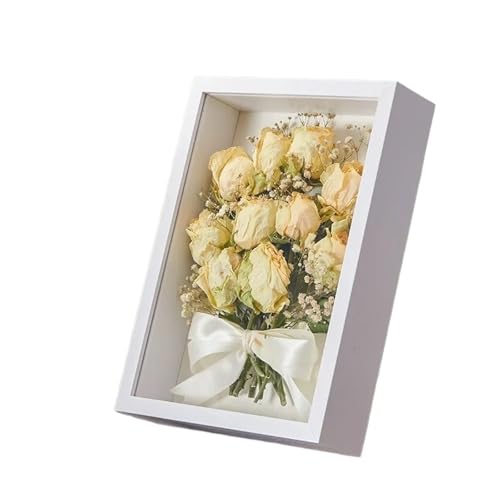 PBDEIOEOE Bilderrahmen, Schattenbox aus Holz, Bilderrahmen, Probenhalter, 5 cm Tiefe, Mehrfarbig, mehrere Größen, 2 Stück(White,10inch (20x25.4x5cm)) von PBDEIOEOE