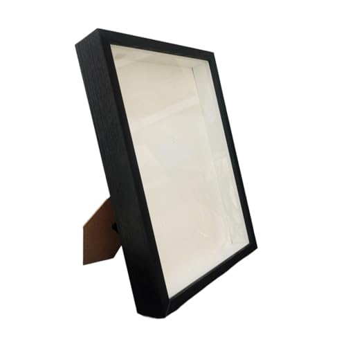 PBDEIOEOE Bilderrahmen, Shadow Box Frame 3cm Tiefe Holz Fotorahmen Mehrere Größen 6-10 Zoll Multicolor(Black Frame,23x23cm 9inch) von PBDEIOEOE