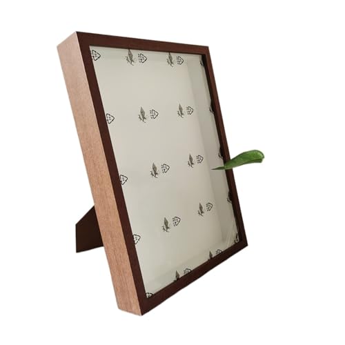 PBDEIOEOE Bilderrahmen, Shadow Box Frame 3cm Tiefe Holz Fotorahmen Mehrere Größen 6-10 Zoll Multicolor(Brown Frame,20.3x20.3 8inch) von PBDEIOEOE