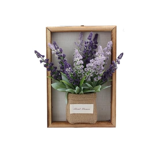 PBDEIOEOE Bilderrahmen, Simulierte Blume Foto Rahmen Holz Kunststoff 15,5x7,5 x23cm Multicolor Wand Hängen Bilderrahmen(2) von PBDEIOEOE