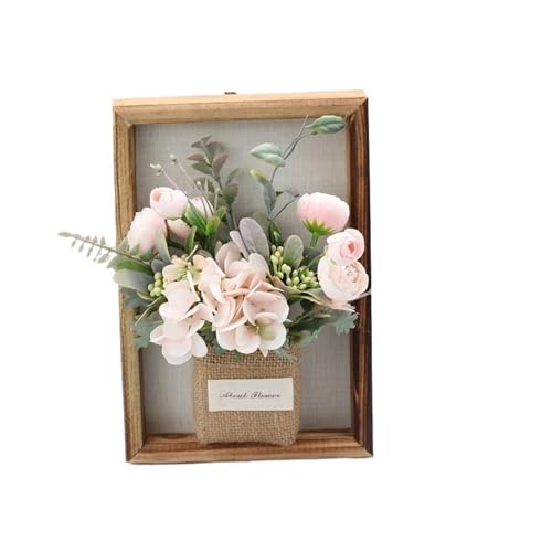 PBDEIOEOE Bilderrahmen, Simulierte Blume Foto Rahmen Holz Kunststoff 15,5x7,5 x23cm Multicolor Wand Hängen Bilderrahmen(4) von PBDEIOEOE