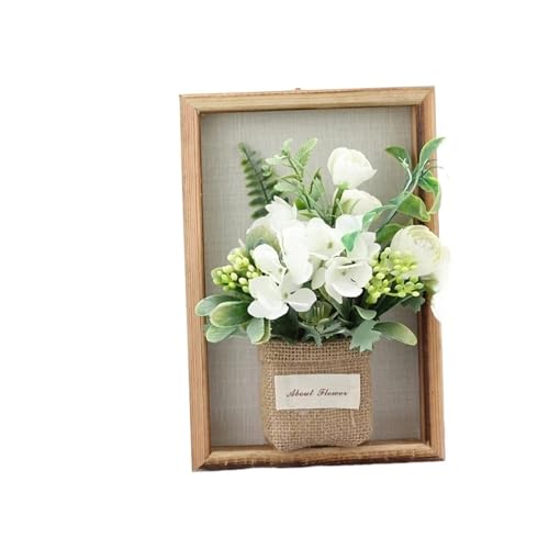 PBDEIOEOE Bilderrahmen, Simulierte Blume Foto Rahmen Holz Kunststoff 15,5x7,5 x23cm Multicolor Wand Hängen Bilderrahmen(6) von PBDEIOEOE