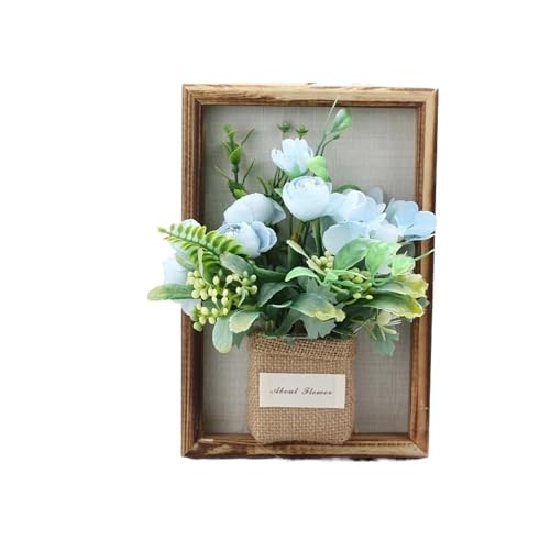 PBDEIOEOE Bilderrahmen, Simulierte Blume Foto Rahmen Holz Kunststoff 15,5x7,5 x23cm Multicolor Wand Hängen Bilderrahmen(7) von PBDEIOEOE