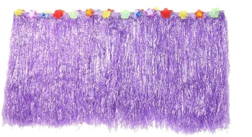 PBDEIOEOE Plissee-Tischrock Party Dekoration Sommer Strand Partys Dekoration Gras Partys(Purple,276X75) von PBDEIOEOE