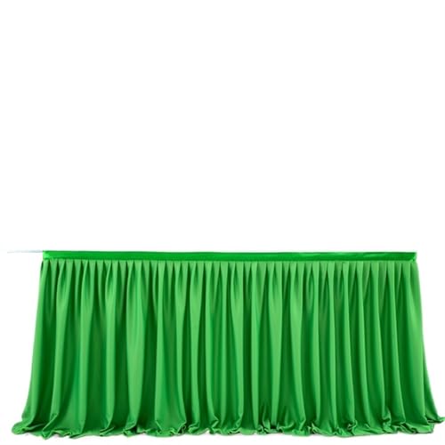 PBDEIOEOE Plissee-Tischrock Party Geburtstag Plissee Dessert Tischdecke Abdeckung Weddinging Home Hotel Tisch Dekor(Green,9FT 78X275CM) von PBDEIOEOE