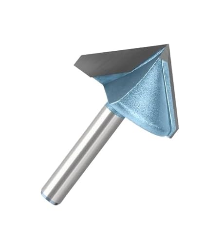 1/2 stücke 6mm 1/4in Schaft Links & Rechts 90 Grad V Groove Vorlage Router Bit Fresas Para Madera Tupia De Madeira(6.35X32X90 L) von PBNANHGZZ