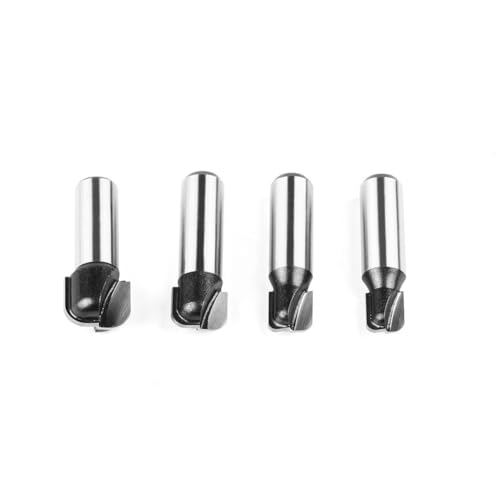 1/4/5 stücke 1/4 "1/2" Schaft Doppel Arc Runde Bottom Router Bit Stoßen Cutter Gravur Maschine trimmen Holzbearbeitung Werkzeug(4PCS 12.7 Shank SET) von PBNANHGZZ