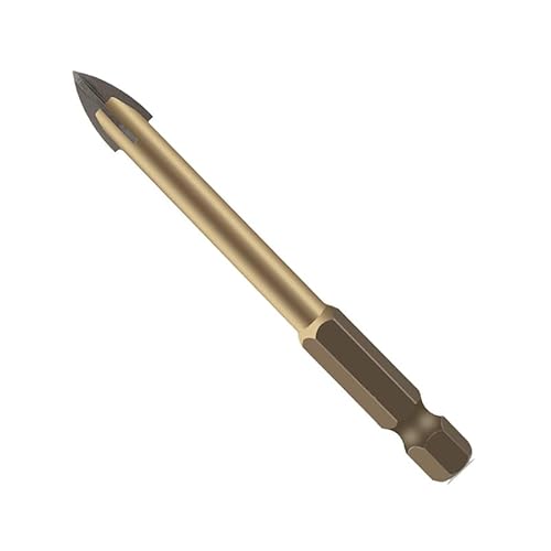 1 STÜCKE Multifunktions Kreuzklinge Glaskeramikbohrer 3mm-12mm Hartmetall Speerspitze Fliesen Marmor Spiegel Werkzeuge(Brown/2pcs,5mm) von PBNANHGZZ
