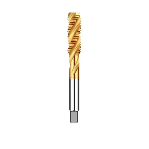 1 Stück M3-M12 M35 Kobalt-HSS-Gewindebohrer mit Titanbeschichtung for Edelstahlmetall gerader Nut/Spitze/Spiralgewindebohrer(Spiral,M2x0.4) von PBNANHGZZ
