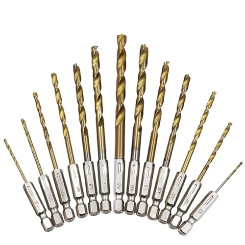 1 stück 13 Arten HSS-Schnellarbeitsstahl Titanbeschichteter Bohrer 1/4 Sechskantschaft,5 mm-6, mm Sechskantgriff Bits(3.5mm) von PBNANHGZZ