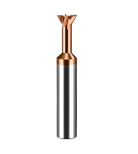 1 stück Hartmetall-Schwalbenschwanzfräser 30 45 60 75 Grad CNC-Werkzeug for die Metallbearbeitung Wolframstahl-Schaftfräser Fasenfräser(45 degree/Coated,D7x50L) von PBNANHGZZ