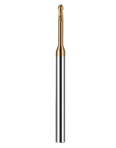1 stück R0.1-R1.5 Hartmetall-Mikrokugelfräser Langhals CNC-Maschine Kleines Mini-Rillenfräser-Werkzeug for Stahlmetall(R0.25x6H) von PBNANHGZZ