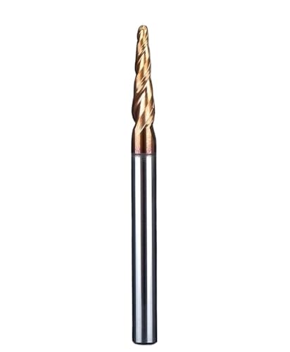 1pc CNC 3D Carving Bits Vhm Kegel Kugel Nase Ende Mühle Spirale Gravur Router Bit(R1.0x20Cx6Dx50L) von PBNANHGZZ