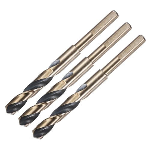 3 stücke Reduziert Schaft Twist Bohrer Bits 13/14/14.5/15/16/17/18/20/22mm HSS-4341 Nitrid Titan Beschichtet(17mm) von PBNANHGZZ