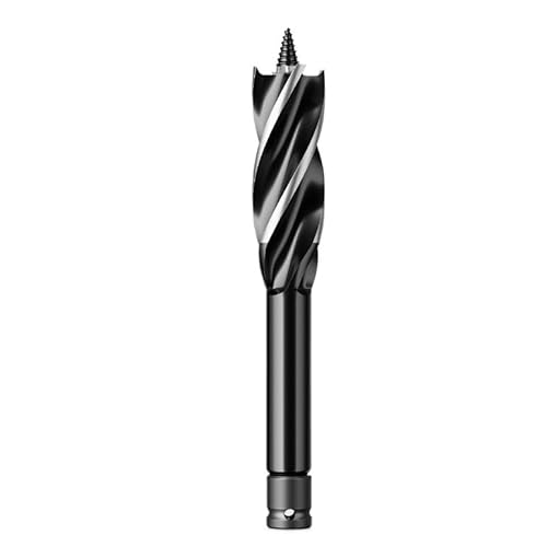 3-teiliger Holzbearbeitungs-Zweigbohrer, elektrischer Schraubenschlüssel, Wind Batch Sechskant-Lochöffner, Vierschlitz-Vierkantbohrer(12mm(0.47inch)) von PBNANHGZZ