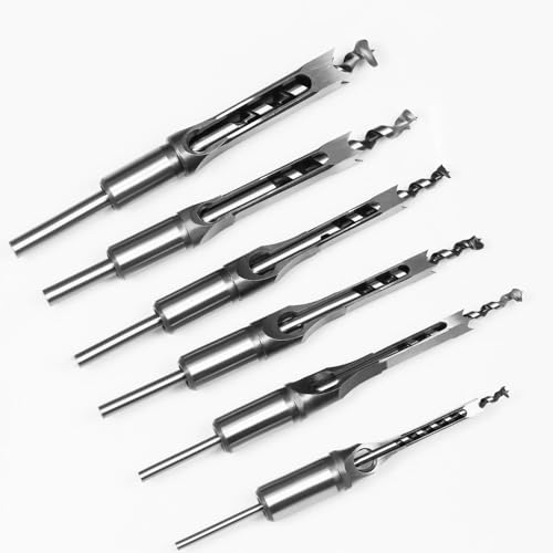 6PCS HSS Spiralbohrer Bits Platz Auger Stemmen Meißel Set Loch Holzbearbeitung Werkzeuge Kit Erweiterte Sah(7PCS) von PBNANHGZZ