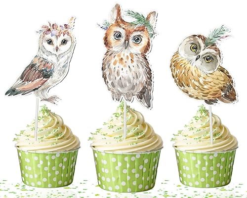 10 Stück Eulen Wald Tiere Cupcake Topper für Kinder | Eule Wald Geburtstag Party Supplies, Baby Shower | Wald Eule Cupcake Topper 10 Stück Eulen Wald Tiere Cupcake Topper für Kinder | Eule Wald Geburtstag Party Supplies, Baby Shower | Wald Eule Cupcake Topper von PC