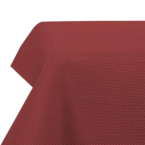 Tischdecke Leinenoptik Wasserabweisend Lotuseffekt Fleckschutz pflegeleicht abwaschbar schmutzabweisend Tischwäsche weich knitterfrei dekorative 130×175cm rot von PCIUGXVN