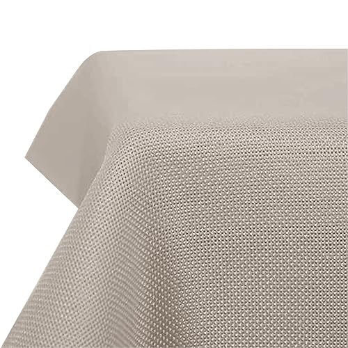 Tischdecke Leinenoptik Wasserabweisend Lotuseffekt Fleckschutz pflegeleicht abwaschbar schmutzabweisend Tischwäsche weich knitterfrei dekorative 150×210cm hellgrau von PCIUGXVN