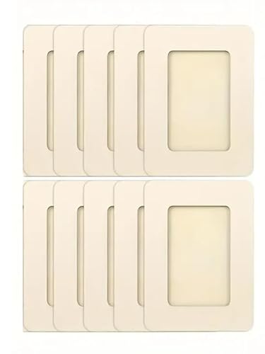 PCXWTLN 10 Stück Bilderrahmen Holz Set, 19x14 cm Bilderrahmen zum Bemalen KinderBilderrahmen mit Glitzersteinen Selbstklebend Sticker 12 Farbpinsel für DIY Bemale Jubiläen Geburtstage von PCXWTLN