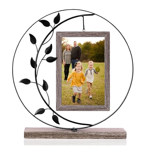 PCXWTLN Bilderrahmen 10x15 Schwarz Vintage, Antik Bilderrahmen Aus Metall und Holz mit Hochwertigem HD Glas, Zum Aufstellen Hält 2 Fotos Geschenk für Mama, Oma, Muttertag Geburtstag PCXWTLN Bilderrahmen 10x15 Schwarz Vintage, Antik Bilderrahmen Aus Metall und Holz mit Hochwertigem HD Glas, Zum Aufstellen Hält 2 Fotos Geschenk für Mama, Oma, Muttertag Geburtstag von PCXWTLN