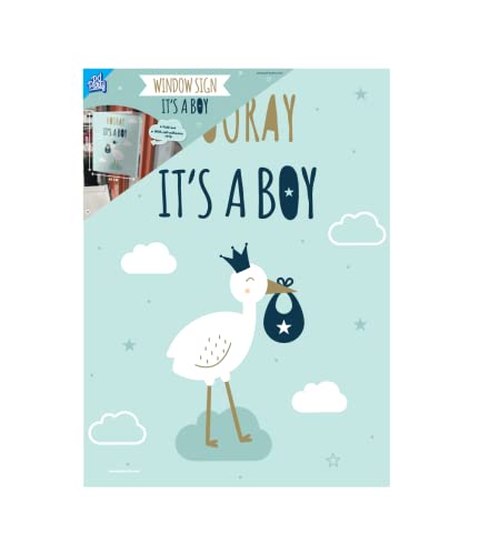 PD-Party 7006025 Party Dekoration Window Signs | Fenster Zeichen | Fenster Vorstand | Partei Dekoration - Newborn baby boy, 60cm Länge x 45cm Breite x 50cm Höhe PD-Party 7006025 Party Dekoration Window Signs | Fenster Zeichen | Fenster Vorstand | Partei Dekoration - Newborn baby boy, 60cm Länge x 45cm Breite x 50cm Höhe von PD-Party