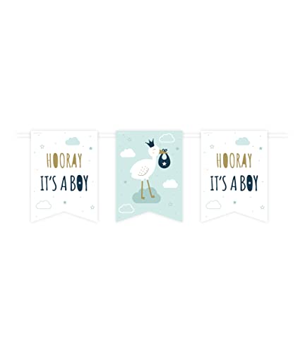 PD-Party 7024801 Neugeborenes Baby Boy Party Flagge Banner Dekoration, 8,5cm Länge x 8,5cm Breite x 7,5cm Höhe PD-Party 7024801 Neugeborenes Baby Boy Party Flagge Banner Dekoration, 8,5cm Länge x 8,5cm Breite x 7,5cm Höhe von PD-Party
