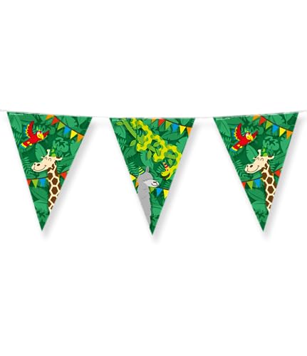 PD-Party - Girlande Geburtstag Tiere & Jungle - Wimpelkette - Deko Geburtstag - Happy Birthday - Jungle Deko - Party Deko - Geburtstag Junge & Mädchen - Geburtstags Deko - 1000 x 30 cm PD-Party - Girlande Geburtstag Tiere & Jungle - Wimpelkette - Deko Geburtstag - Happy Birthday - Jungle Deko - Party Deko - Geburtstag Junge & Mädchen - Geburtstags Deko - 1000 x 30 cm von PD-Party