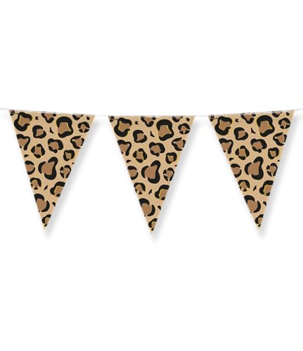 PD-Party 7031062 Foil Bunting | Vereiteln Wimpelkette, Doppelseitig, Dreieckig, Partei Dekoration Flaggen - Leopard, Mehrfarbig, 1000cm Länge x 30cm Breite x 0.1cm Höhe PD-Party 7031062 Foil Bunting | Vereiteln Wimpelkette, Doppelseitig, Dreieckig, Partei Dekoration Flaggen - Leopard, Mehrfarbig, 1000cm Länge x 30cm Breite x 0.1cm Höhe von PD-Party