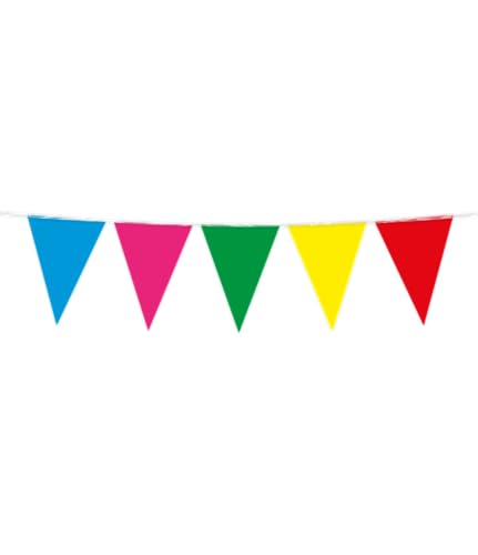PD-Party 7031080 Foil Bunting | Vereiteln Wimpelkette, Doppelseitig, Dreieckig, Partei Dekoration Flaggen, Mehrfarbig, 1000cm Länge x 30cm Breite x 0.1cm Höhe PD-Party 7031080 Foil Bunting | Vereiteln Wimpelkette, Doppelseitig, Dreieckig, Partei Dekoration Flaggen, Mehrfarbig, 1000cm Länge x 30cm Breite x 0.1cm Höhe von PD-Party