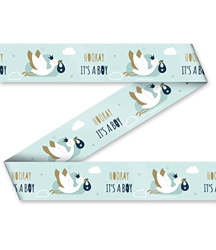 PD-Party 7033047 Party Dekoration Tape | Festliche | Partei Feier - Newborn baby boy, 1200cm Länge x 9cm Breite x 0.1cm Höhe von PD-Party