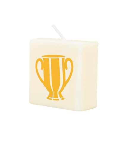 PD-Party 7040057 Geburtstag dekorative Wachs kerze | Wax Candle - Trophäe, Cremefarben/Schwarz, 4cm Länge x 4cm Breite x 2cm Höhe von PD-Party