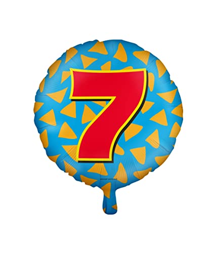 PD-Party 7042107 Happy Folie Luftballons | Festliche Feier | Partei Dekorationen - 7 Jahre, Blau/Gold, 46cm Länge x 46cm Breite x 46cm Höhe PD-Party 7042107 Happy Folie Luftballons | Festliche Feier | Partei Dekorationen - 7 Jahre, Blau/Gold, 46cm Länge x 46cm Breite x 46cm Höhe von PD-Party