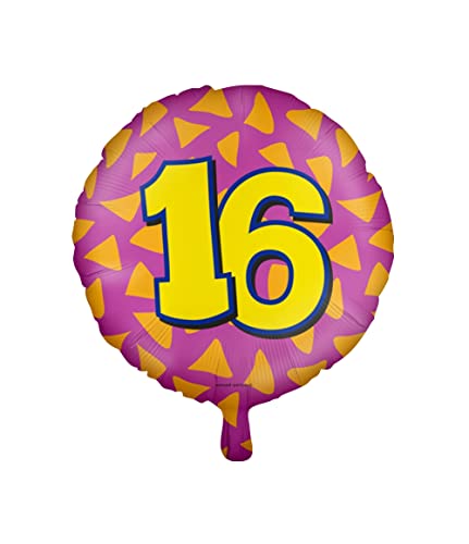 PD-Party 7042116 Happy Folie Luftballons | Festliche Feier | Partei Dekorationen - 16 Jahre, Rosa/Gold, 46cm Länge x 46cm Breite x 46cm Höhe PD-Party 7042116 Happy Folie Luftballons | Festliche Feier | Partei Dekorationen - 16 Jahre, Rosa/Gold, 46cm Länge x 46cm Breite x 46cm Höhe von Party Dekoration