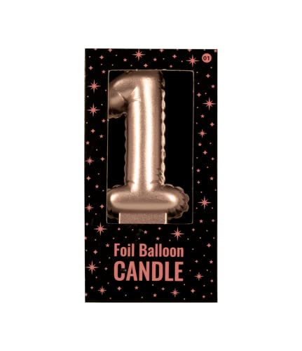 PD-Party 7060001 Folie Luftballon Kerze | Birthday Candles | Geburtstag Kerzen | Partei Dekoration - 1, Rosa, 10cm Länge x 5.5cm Breite x 1.5cm Höhe von PD-Party