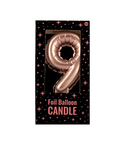 PD-Party 7060009 Folie Luftballon Kerze | Birthday Candles | Geburtstag Kerzen | Partei Dekoration - 9, Rosa, 10cm Länge x 5.5cm Breite x 1.5cm Höhe PD-Party 7060009 Folie Luftballon Kerze | Birthday Candles | Geburtstag Kerzen | Partei Dekoration - 9, Rosa, 10cm Länge x 5.5cm Breite x 1.5cm Höhe von PD-Party