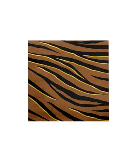 PD-Party 7110003 Glücklich Partei Servietten | Spezielles Thema | Tisch Dekoration – Tiger, Mehrfarben, 16cm Länge x 16cm Breite x 0.1cm Höhe von PD-Party