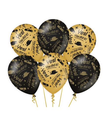 PD-Party 7031401 Classy Party Luftballons | Natürliche Rubber (Latex) | Geburtstag Feier Partei Dekoration - You did it, Packung von 6, 30cm Länge x 30cm Breite x 30cm Höhe von PD-Party