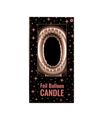 PD-Party 7060010 Folie Luftballon Kerze | Birthday Candles | Geburtstag Kerzen | Partei Dekoration - 0, Rosa, 10cm Länge x 5.5cm Breite x 1.5cm Höhe von PD-Party