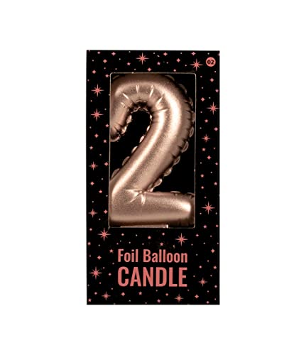 PD-Party 7060002 Folie Luftballon Kerze | Birthday Candles | Geburtstag Kerzen | Partei Dekoration - 2, Rosa, 10cm Länge x 5.5cm Breite x 1.5cm Höhe von PD-Party