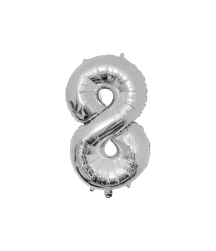 PD-Party Folienballon Zahl 8-86cm - Silber - Classy party für Geburtstag, Jubiläum, Hochzeit oder andere besondere Feier - Ziffernballons - Zahlenballons - Geburtstagdeko PD-Party Folienballon Zahl 8-86cm - Silber - Classy party für Geburtstag, Jubiläum, Hochzeit oder andere besondere Feier - Ziffernballons - Zahlenballons - Geburtstagdeko von PD-Party
