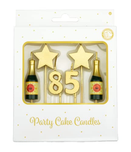 PD-Party 7050023 Geburtstag Kuchen Kerzen | Birthday Cake Candles | Partei Dekoration - 85 Jahre, Gold, 1cm Länge x 3cm Breite x 9cm Höhe von PD-Party