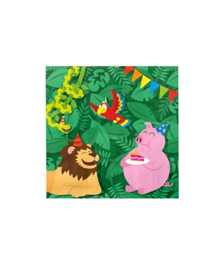 PD-Party: Servietten Geburtstag 10 Stück - Party Deko für Geburtstage und Parties - Perfekt für jeden Kindergeburtstag - Liebevolle Jungle Geburtstag Deko für Jungen & Mädchen - Geburtstag - 16x16 cm PD-Party: Servietten Geburtstag 10 Stück - Party Deko für Geburtstage und Parties - Perfekt für jeden Kindergeburtstag - Liebevolle Jungle Geburtstag Deko für Jungen & Mädchen - Geburtstag - 16x16 cm von PD-Party