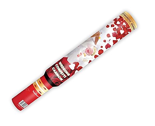 XXL Konfettikanone zur Hochzeit (Herzen und Rostenblätter) - Hochzeitsdekoration von PD