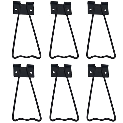 PDETVEO 6 x 11 cm Eisen-Staffelei-Rückständer, robuste Bilderrahmenstütze, robustes Metall-Foto-Display-Ständer-Set mit Schrauben (schwarz) von PDETVEO
