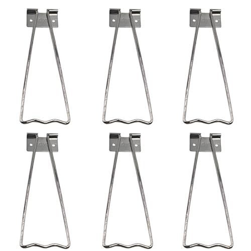 PDETVEO 6 x 15 cm Eisen-Staffelei-Rückständer, robuste Bilderrahmenstütze, robustes Metall-Foto-Display-Ständer-Set mit Schrauben (Silber) von PDETVEO